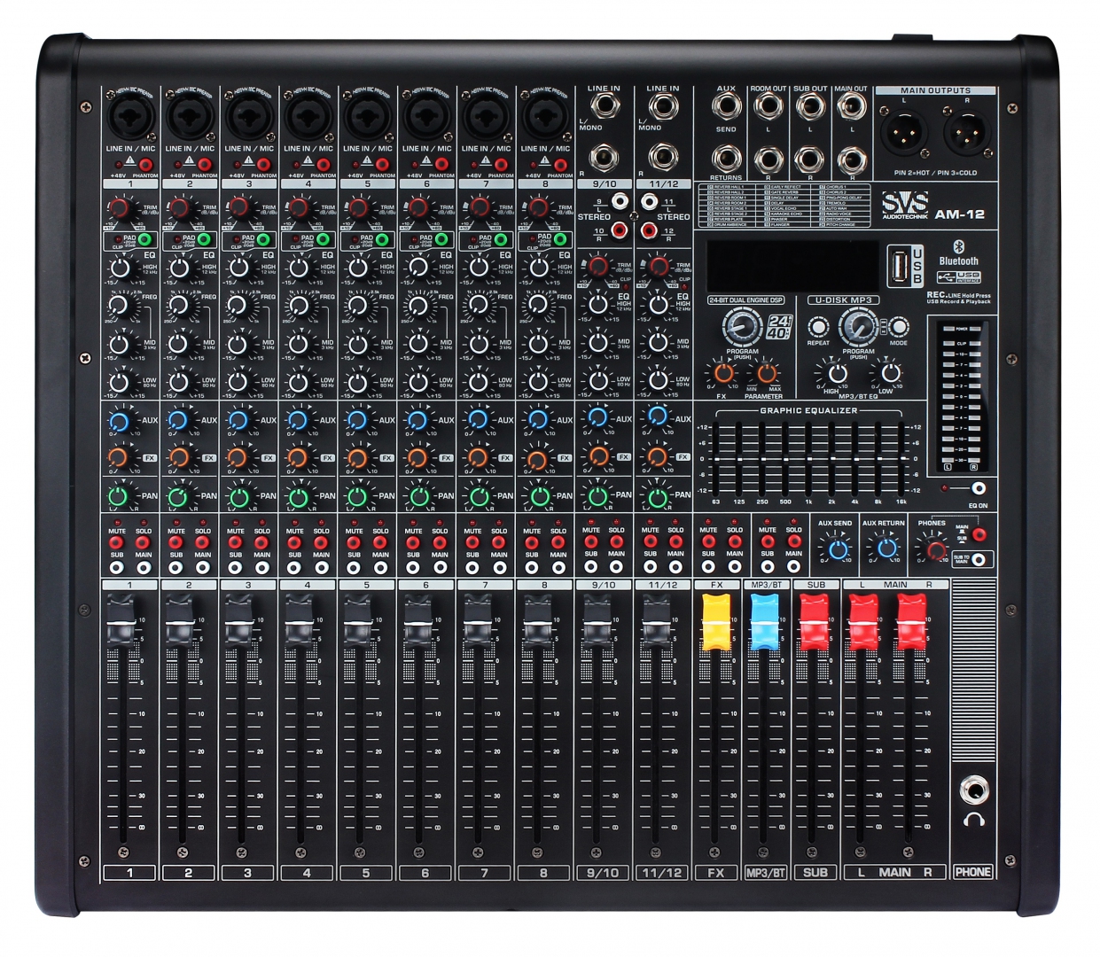 SVS Audiotechnik mixers AM-12 Микшерный пульт аналоговый, 12-канальный в Бийске