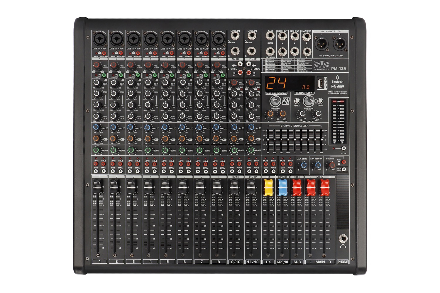 SVS Audiotechnik mixers PM-12A Активный аналоговый микшерный пульт, 12-канальный в Бийске